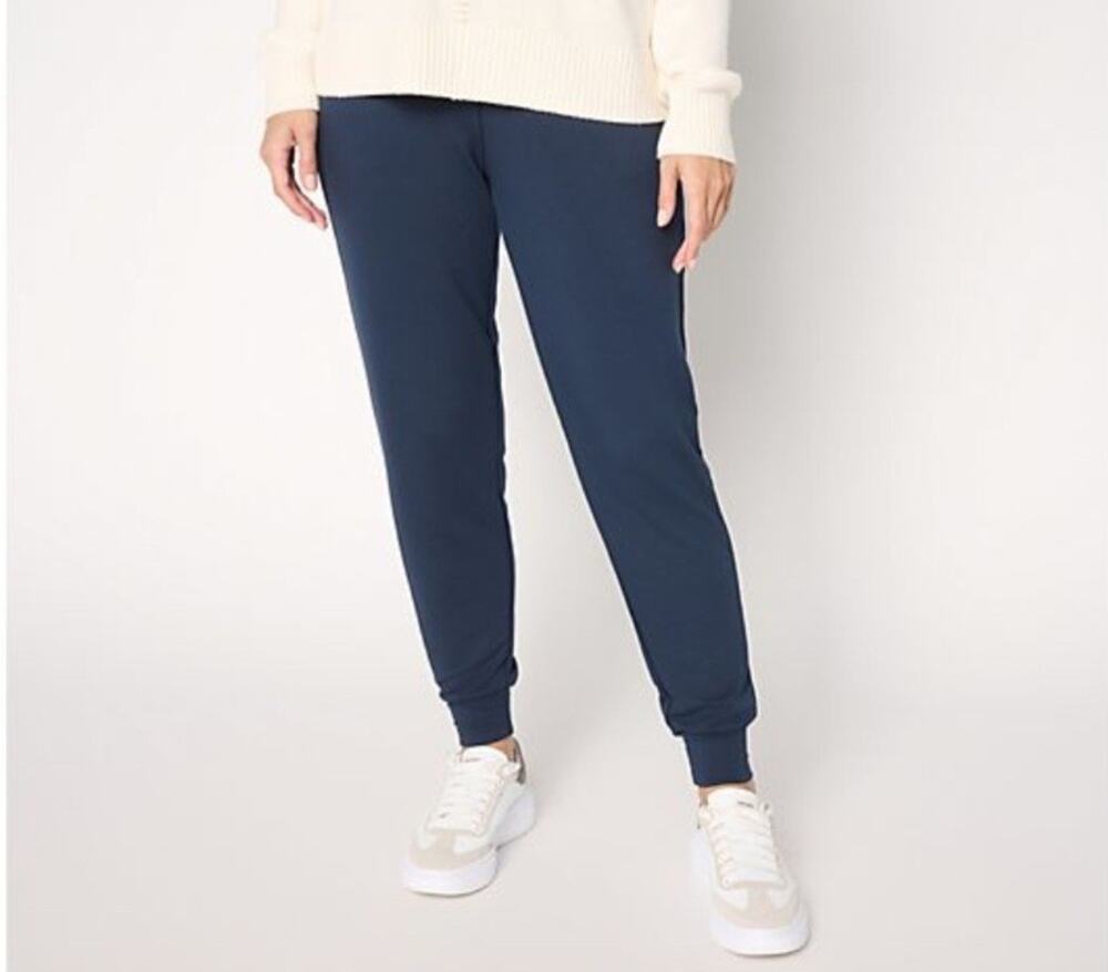 Brandis Dress Out Size 1X Navy Knit Ankle Pant A698068 NWOT